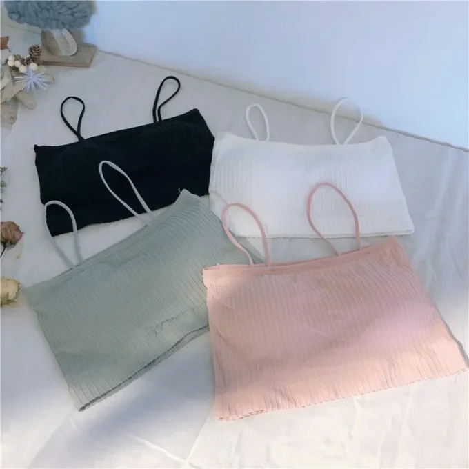 Women Cotton Underwear Tube Top Bra Ladies Thread Bra Comfort Tank Up Women Sports Bra Sexy Top Female Crop Top Sexy Lingerie