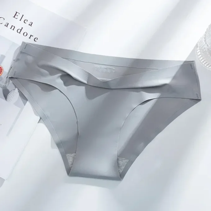Women's Panties Seamless Underwear Silk Women's Solid Color Panties Lady Underpants Girls Briefs Invisible Panty Sexy Lingerie